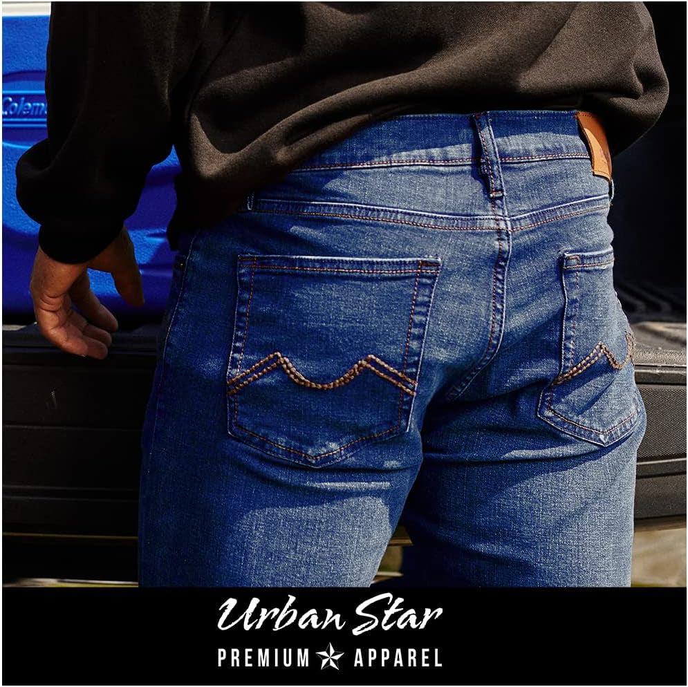 Men'S Stretch Jeans – Relaxed Fit Straight Leg Denim – Ultimate Comfort Superflex Jeans